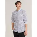 Bendorff Bendorfftil mænd. 840345232 Langærmet poplinskjorte med blåt miniprint (XL), Casual, Bomuld, Lange ærmer