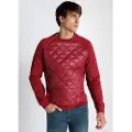 LOIS Jeans Lois Jeanstil mænd. 165623374 LOIS JEANS - Burgundy quiltet sweatshirt med kasseformet hals foran (S), Casual, Rødbrun, Bomuld, Lange ærmer