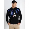 LOIS Jeans Lois Jeanstil mænd. 165583348 Sort sweatshirt med hætte (XXL), Casual, Bomuld, Lange ærmer