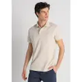 LOIS Jeans Lois Jeanstil mænd. 130584000 Klassisk off-white kortærmet polo shirt med korte ærmer (M), Hvid, Casual, Bomuld