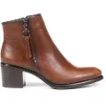 Fluchos Fluchostil kvinder. D8606-SU Læder ankelstøvler D8606-SU Lysebrun -Højde hæl: 6cm (36), 5-8 cm, Lynlås, Casual