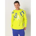 LOIS Jeans Lois Jeanstil mænd. 165583348 Grøn sweatshirt med hætte (S), Casual, Bomuld, Lange ærmer