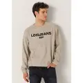 LOIS Jeans Lois Jeanstil mænd. 165633387 Sweatshirt Manchetter og kant Gummi 3D-broderi brun (XXL), Casual, Bomuld, Lange ærmer