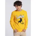 LOIS Jeans Lois Jeanstil mænd. 165452225 Sweatshirt Jeans & Jakker Logo gul (XL), Casual, Bomuld, Lange ærmer