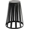 QAZQA Udendørs bordlampe sort inkl. LED 3-trins dæmpbar sol- og genopladelig - Penny