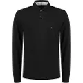 Tommy Hilfiger Tommy Hilfigertil mænd. MW0MW20183 1985 Collection langærmet poloshirt sort (XL), Casual, Lange ærmer, Økologisk bomuld, Bæredygtig