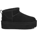 Ugg UGGtil kvinder. 1135092 Ankelstøvler i læder W Classic Ultra Mini sort (41), 3-5 cm, Ingen, Casual