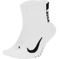 Nike Multiplier-ankelstrømper til løb (2 par) - hvid