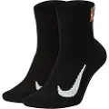 Nike NikeCourt Multiplier Max-tennis-ankelstrømper (2 par) - sort