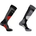 Salomon S/Access, skistrømper, 2-pak, sort/mørkegrå