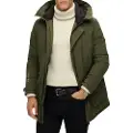 Superdry Superdrytil mænd. M5011909A Quiltet parka City green (XXL), Casual, Genanvendt polister, Bæredygtig
