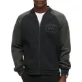 Superdry Superdrytil mænd. M2013778A College grafisk strikket bomberjakke sort (L), Casual, Bomuld