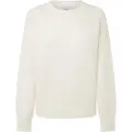 Pepe Jeans Pepe Jeanstil kvinder. PL702192 Irma Crew-jumper hvid (L), Casual, Akryl