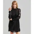 Superdry Studios Sparkle Langærmet Kort Kjole