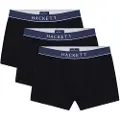 Hackett Londontil mænd. HMU10600 Pakke 3 Core boxershorts sort (XXL), Afslappet, Bomuld