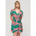 Superdry Printed Wrap Kortærmet Kort Kjole