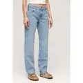 Superdry Superdrytil kvinder. W7011160A Jeans lige blå (26/30), Casual, Bomuld, Denim
