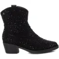 Xti Xtitil kvinder. 14311601-NEGRO Ankelstøvler i læder 143116 sort (37), 3-5 cm, Ruskind, Lynlås, Casual