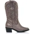 Mustang Mustangtil kvinder. 58964 Dark Silver Teo Boots -Højde hæl 5cm (36), Sølvfarvet, 5-8 cm, Ingen, Casual