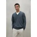 Ecoalf ECOALFtil mænd. MCMGAKNFERRO0666W24-125 Ferro grøn trøje (L), Blå, Casual, Bæredygtig, Genbrugsuld