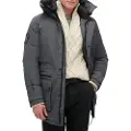 Superdry Superdrytil mænd. M5011909A Quiltet parka City grå (S), Casual, Genanvendt polister, Bæredygtig