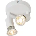 QAZQA Moderne spotlight hvid vipbar rund 2-lys - Jeany