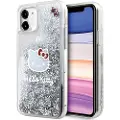 Sourcing Hello Kitty Hkhcn61likhet Iphone 11xr 6.1 Srebrny Liquid Charms Kitty Head Telefonetui