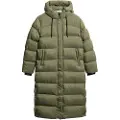 Superdry Superdrytil kvinder. W5011735A Lang vatteret jakke Ripstop grøn (XL), Casual, Genanvendt polister, Bæredygtig