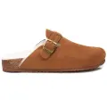 Xti Xtitil kvinder. 14324001-CAMEL Træsko i læder 143240 brun (37), Fast, Ruskind, Ingen, Casual