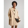 Pepe Jeans Pepe Jeanstil kvinder. PL402308 Solange beige frakke (M), Casual, Bomuld