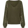Pepe Jeans Pepe Jeanstil kvinder. PL702219 Hailey grøn trøje (XS), Casual, Akryl
