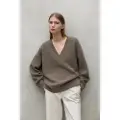 Ecoalf ECOALFtil kvinder. MCWGAKNAZALE0632W24-378 Azalea-trøje brun (M), Casual, Lange ærmer, Bæredygtig, Genbrugsuld