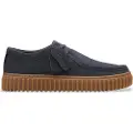 Clarks Clarkstil mænd. 26179708 Lædersko Torhill Lo navy (45), 1-3 cm, Ruskind, Blonder, Casual, Blå