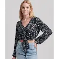 Superdry Vintage Tie Front Langærmet Bluse