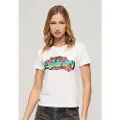 Superdry Cali Sticker Fitted T-shirt Med Korte ærmer