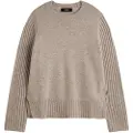 Ecoalf ECOALFtil kvinder. MCWGAKNEUCAL0632W24-389 Eucalyptus beige trøje (M), Casual, Lange ærmer, Bæredygtig, Genbrugsuld