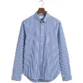 Gant Ganttil mænd. 3000132 Slim Fit stribet poplinskjorte blå (XXL), Casual, Bomuld, Klassisk, Lange ærmer