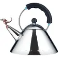 Alessi kedel 9093 TEA REX 2 l, sølv / sort, rustfrit stål, Alessi