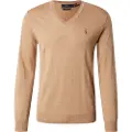 Ralph Lauren Polo Ralph Laurentil mænd. 710946142009 Slim fit beige vaskbar uldtrøje (L), Casual, Bomuld