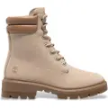 Timberland Timberlandtil kvinder. TB0A2D7NEN71 Cortina Valley lysebeige vandtætte mellemlange læderstøvler med snørebånd (35.5 W), Fast, Blonder, Casua