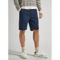 Pepe Jeans Pepe Jeanstil mænd. PM801092 Bermuda Shorts Regular Chino navy (33), Casual, Bomuld, Bæredygtig, Blå