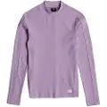 G-Star G-Startil kvinder. D25033-D850-G869 Slim Rib Mock T-shirt lilla (XL), Casual, Lange ærmer, Økologisk bomuld, Bæredygtig