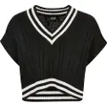 Urban Classics Cropped Knit College V-hals Sweater