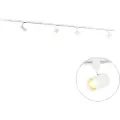 QAZQA Moderne 1-faset skinnesystem med 4 hvide spots - Jeana