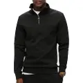 Superdry Superdrytil mænd. M2013961A Løs sweatshirt med halv lynlås Tech sort (L), Casual, Bomuld