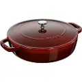 Staub Grydegryde 28 cm, støbejern, grenadine, Staub