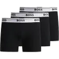 Hugo Boss BOSStil mænd. 50475282 Pack 3 Boxers Logo sort (XL), Afslappet, Bomuld