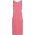Superdry Superdrytil kvinder. W8011612A Strikket midikjole med pink kryds på ryggen (L), Casual, Viscose, Uden ærmer/stropper