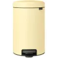 Brabantia Pedalspand NEWICON 12 l, lys gul, stål, Brabantia