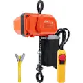 Vevor Elektrisk Kædetalje, 150 kg Lastkapacitet, 3 m Løftehøjde, 2,4 m/min Hastighed, 230 V, Enfaset Traverskran med G80 Kæde, 3 m Kablet Fjernbetjening til Garage, Butik, Hotel, Hjem
